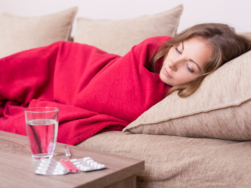 Are dry cough and severe chest ache symptoms of Influenza or flu?